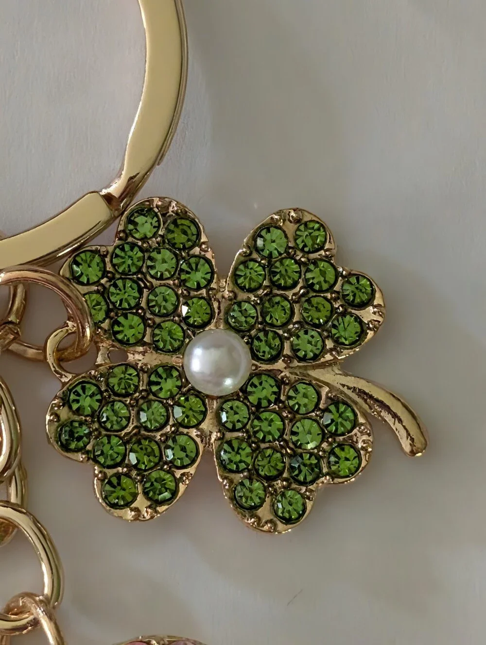 Chloe Accessory - Lucky Four Leaf Clover Bag Charm / Keychain